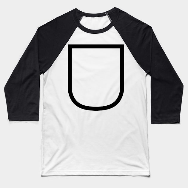 Hispanic Heraldic Mouth (Black) Baseball T-Shirt by PabloDeChenez